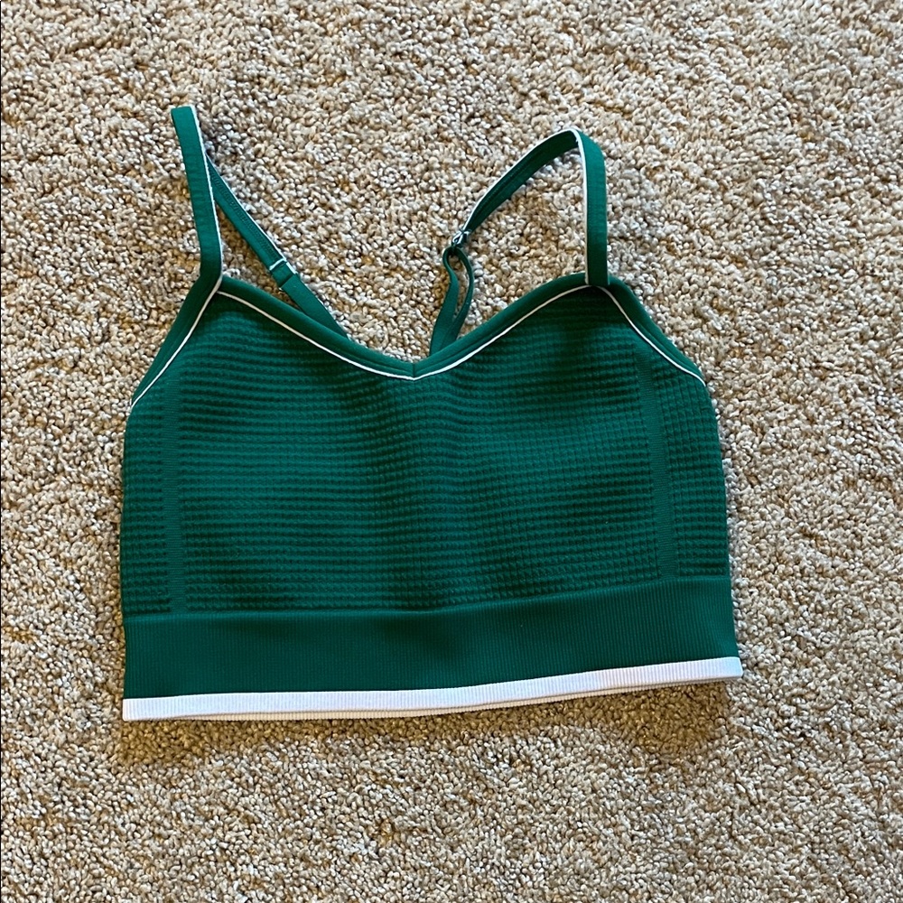 All in Motion Green Textured Sports Bra